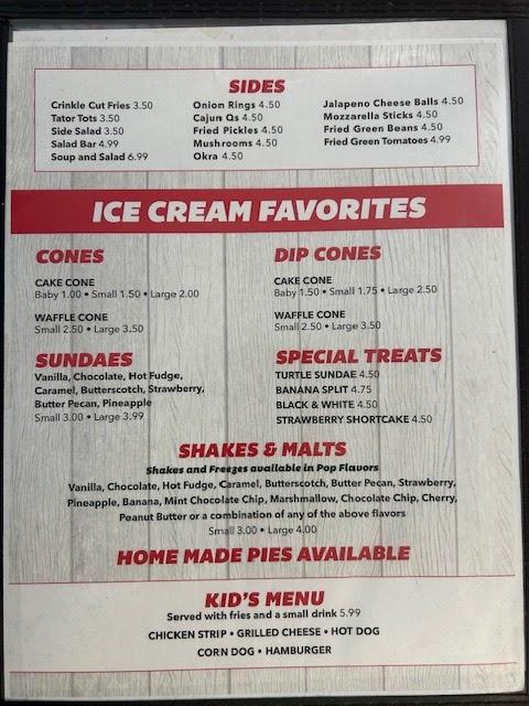 Pistol Pat's Family Diner on honey creek - Menu Scan 3